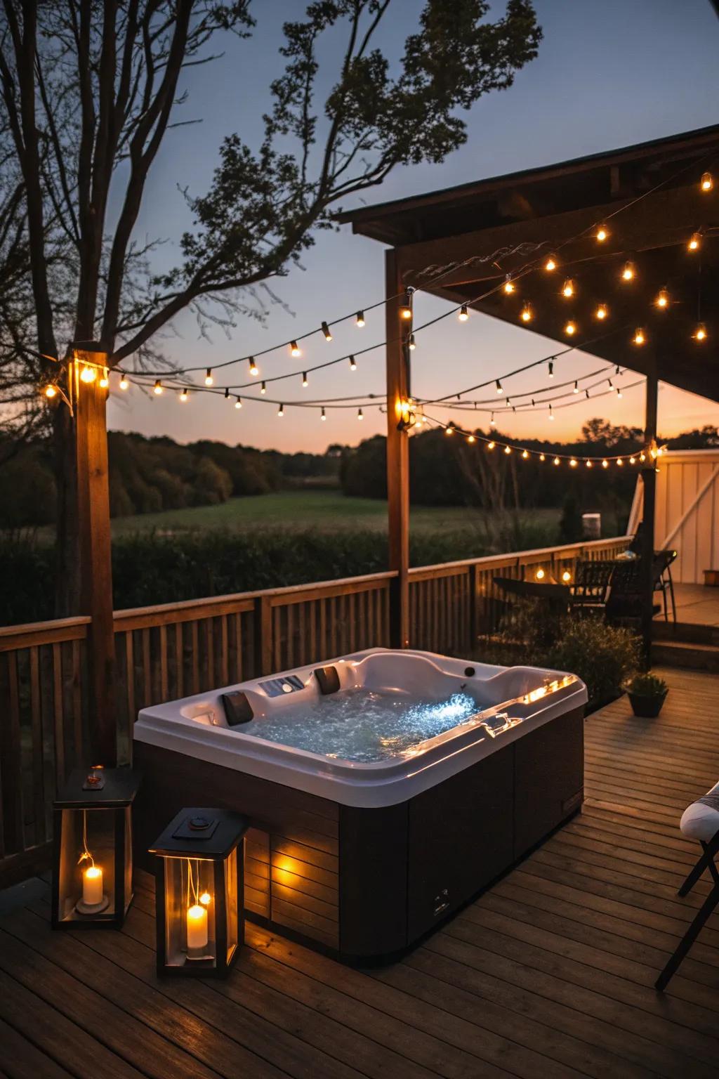 Use ambient lighting to set a warm and inviting mood.