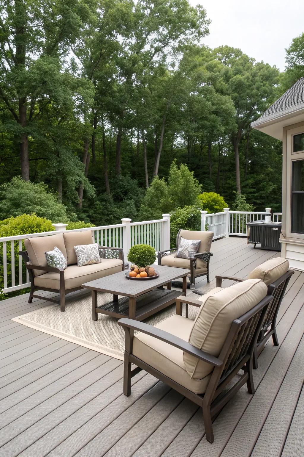 Neutrals with bright accents offer a balanced, inviting look.