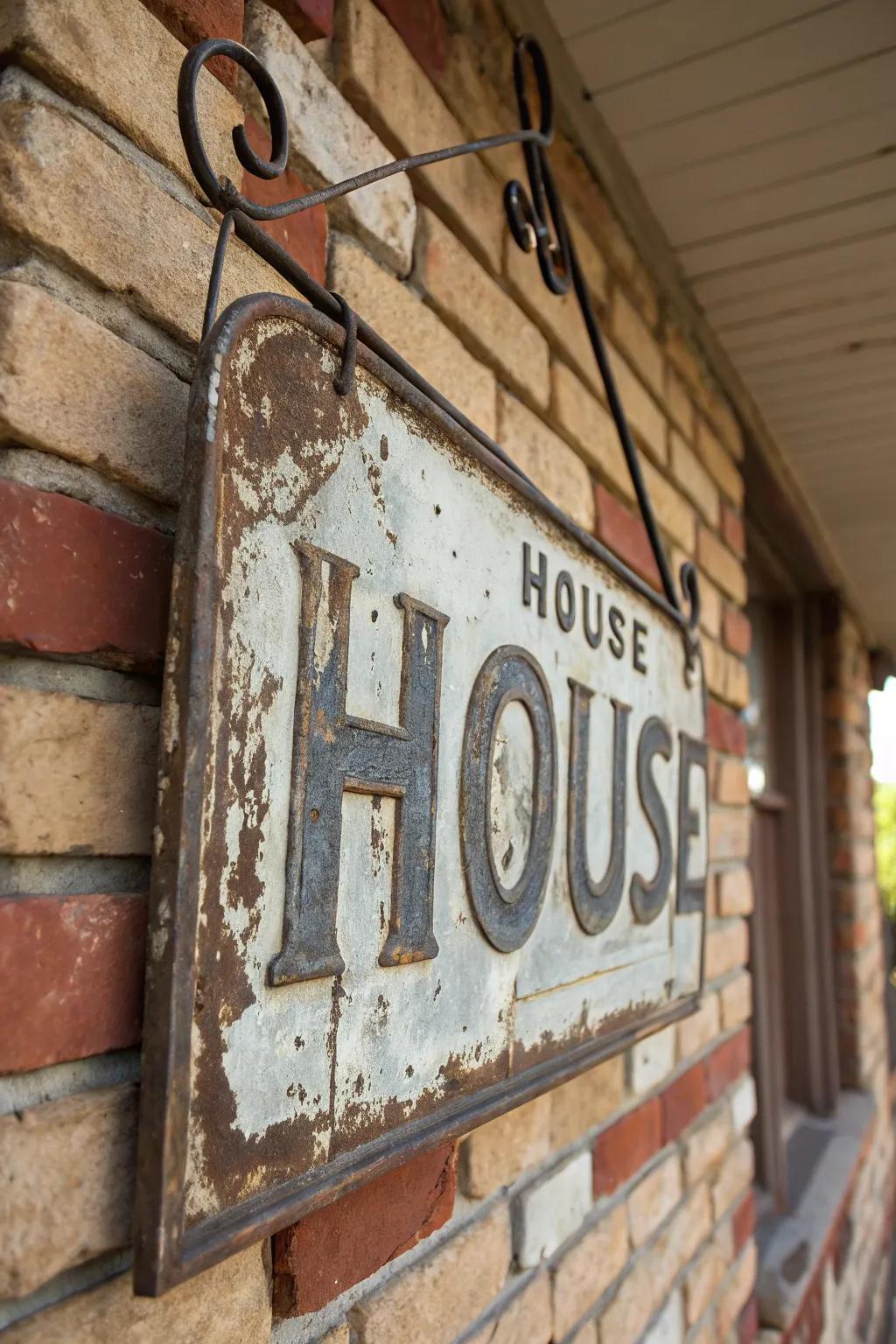 Vintage signs bring a touch of nostalgia.