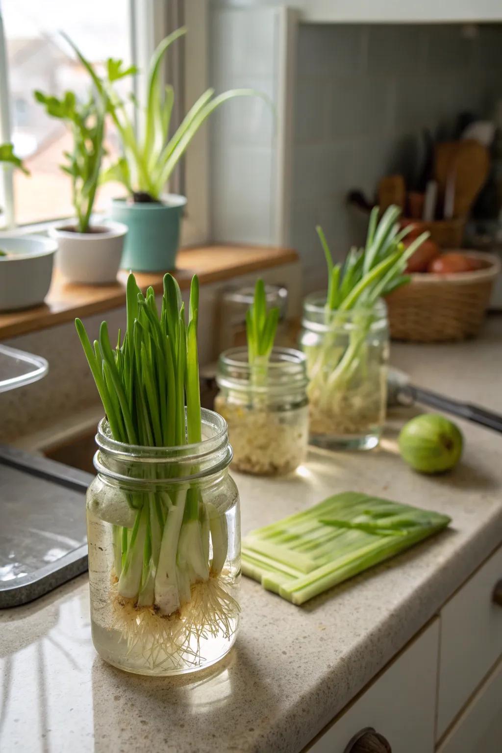 Turning kitchen scraps into fresh produce.