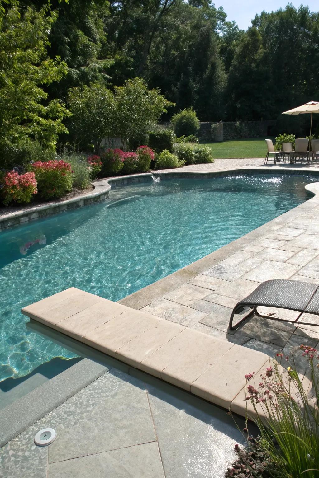 Bask in the sun with a stylish tanning ledge.