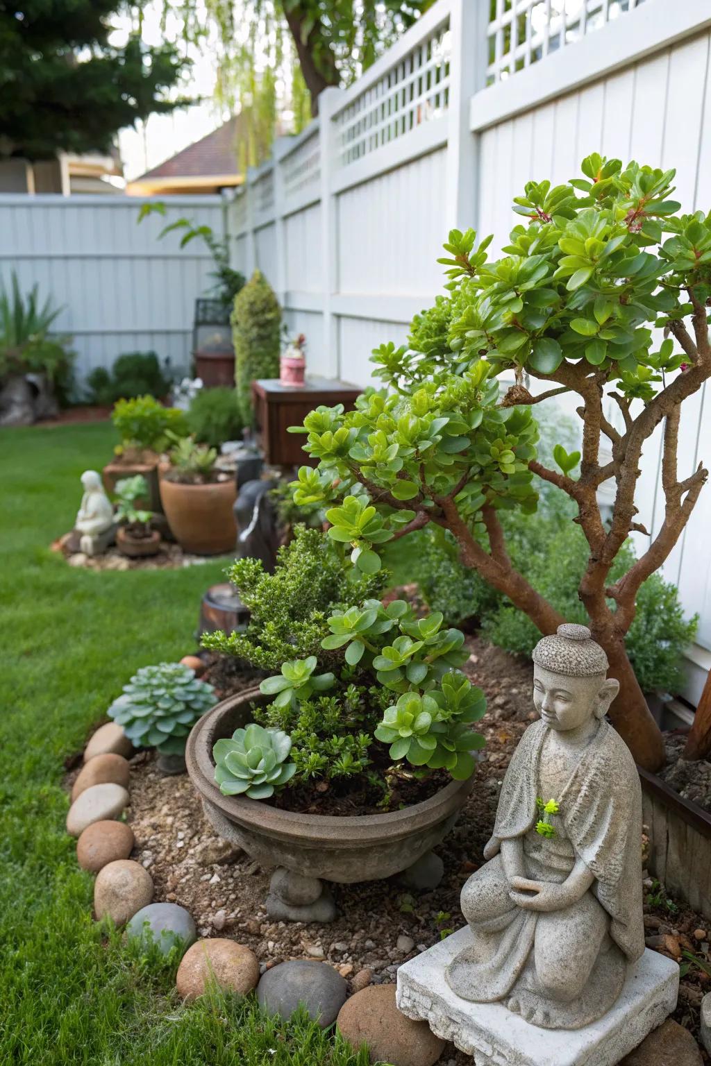 Turn your garden into an artful escape with jade accents.