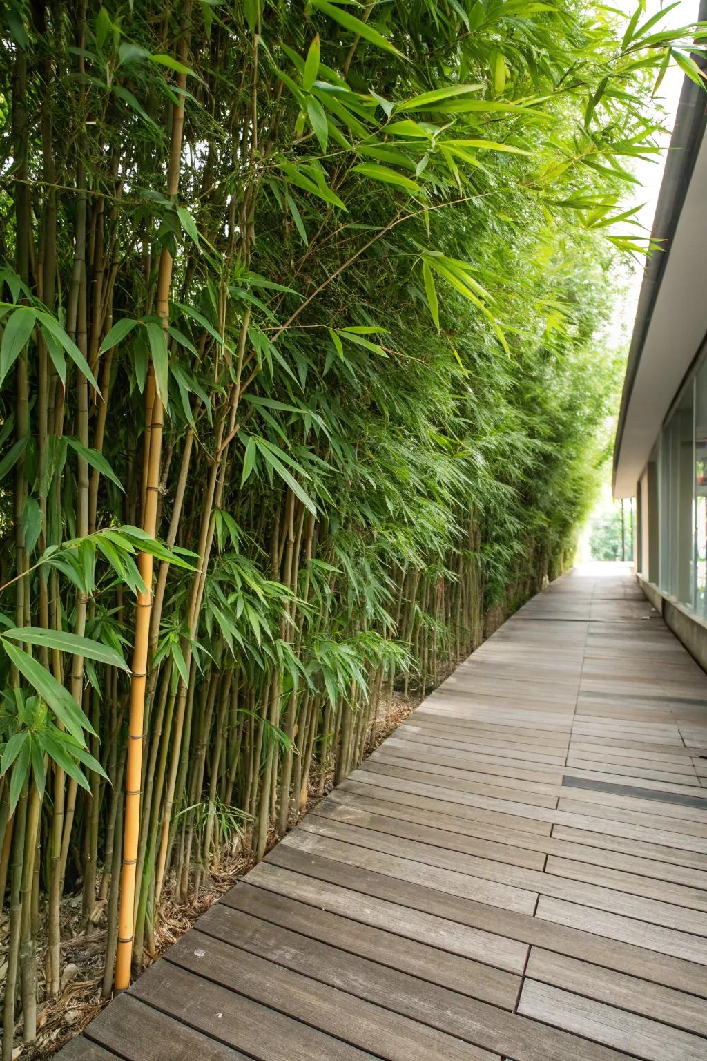 Use bamboo to add a touch of lush greenery.