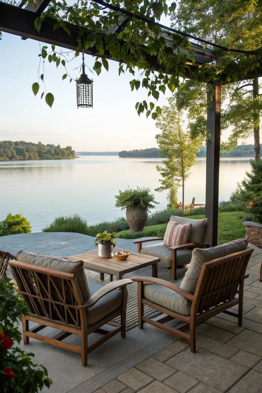 Create inviting seating areas to enjoy your stunning surroundings.