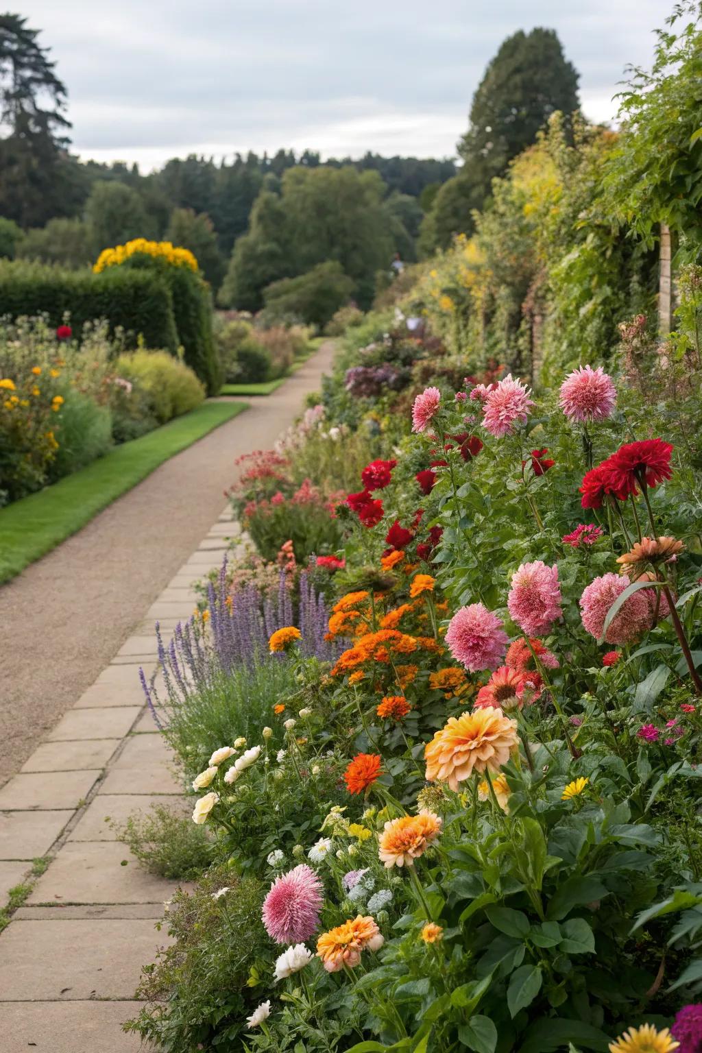 Colorful plantings bring energy and vibrancy to garden trims.