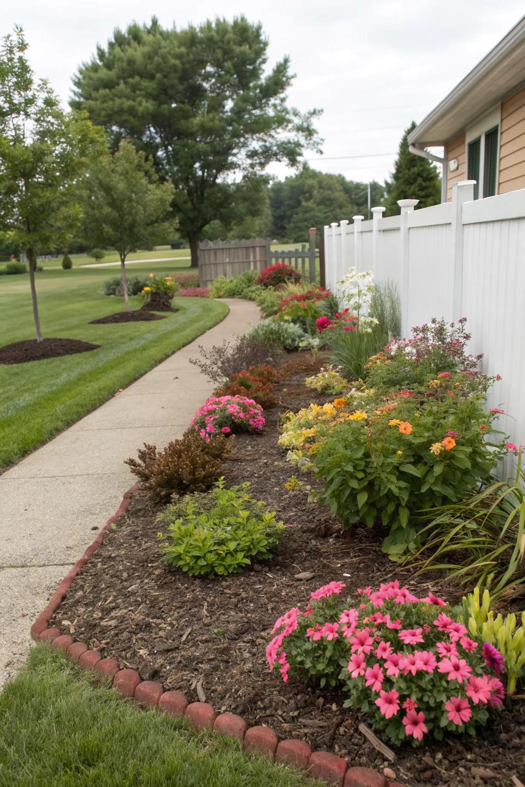 Mulch beds offer both aesthetic appeal and practical benefits