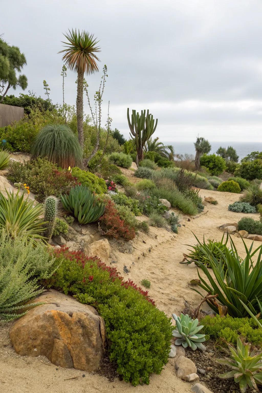 Layering plants adds depth and texture to your garden.