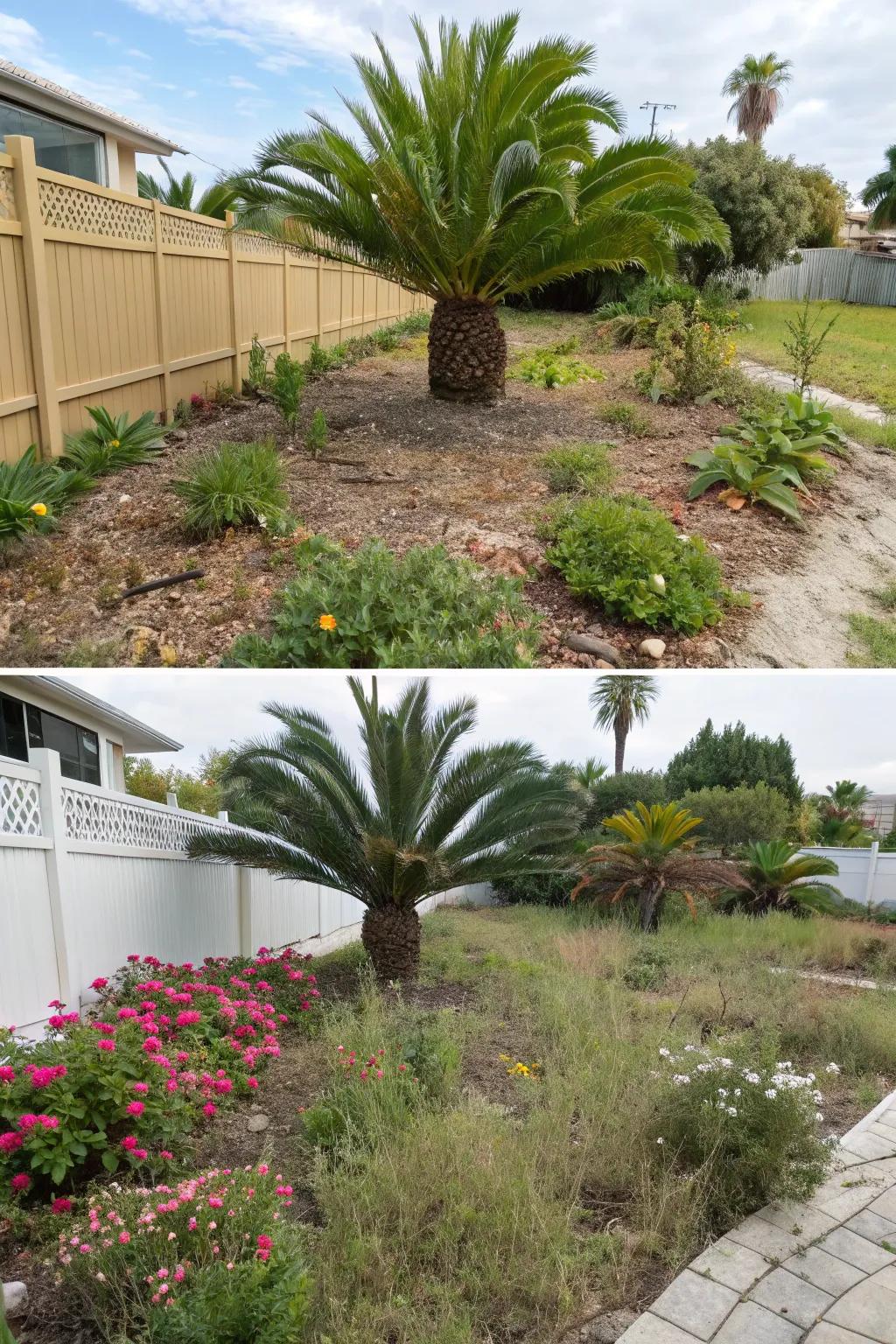 Witness the transformative power of sago palms in your garden.