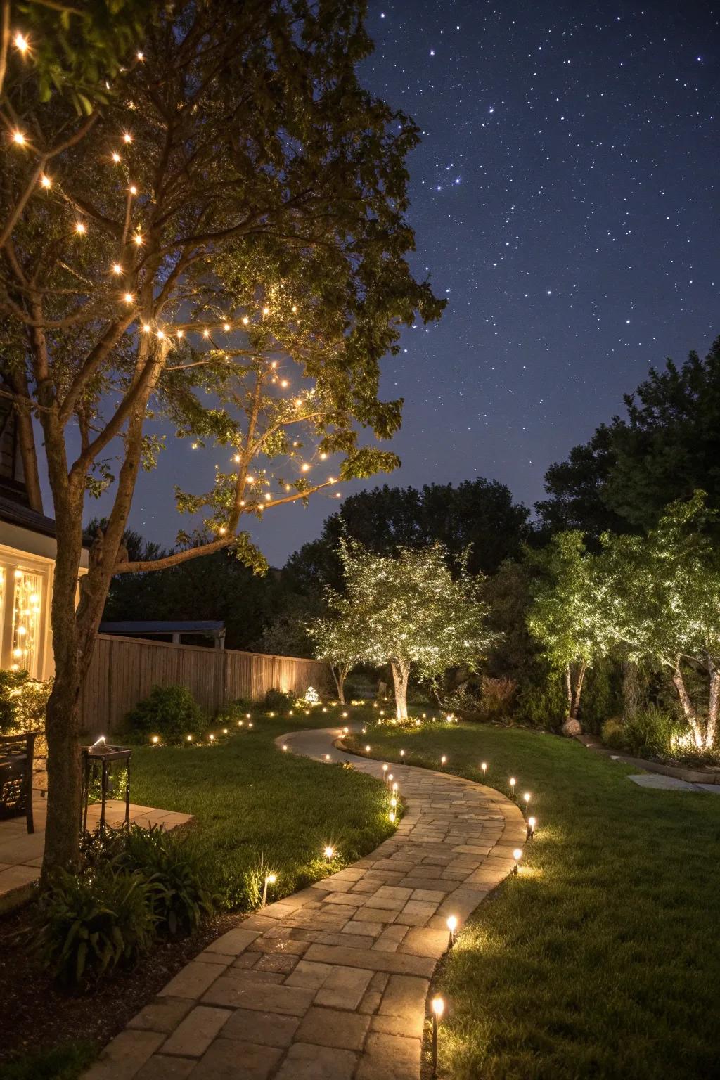Subtle lighting enhances ambiance and usability at night.