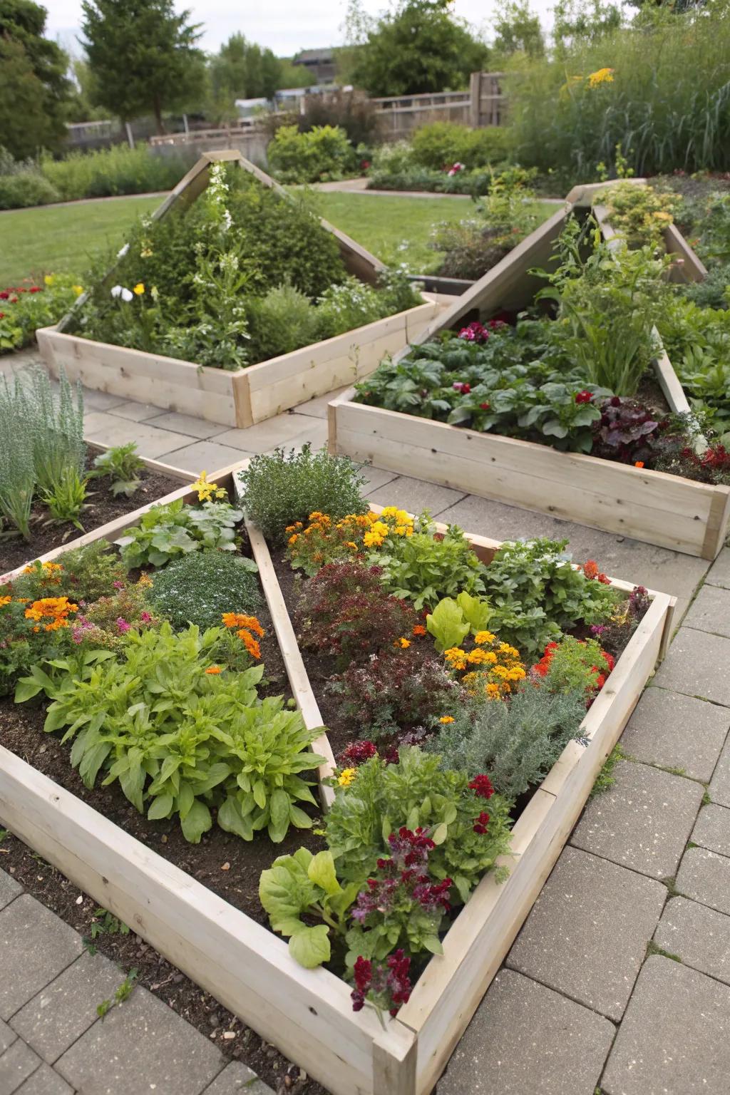 Utilize space creatively with a garden trio design.