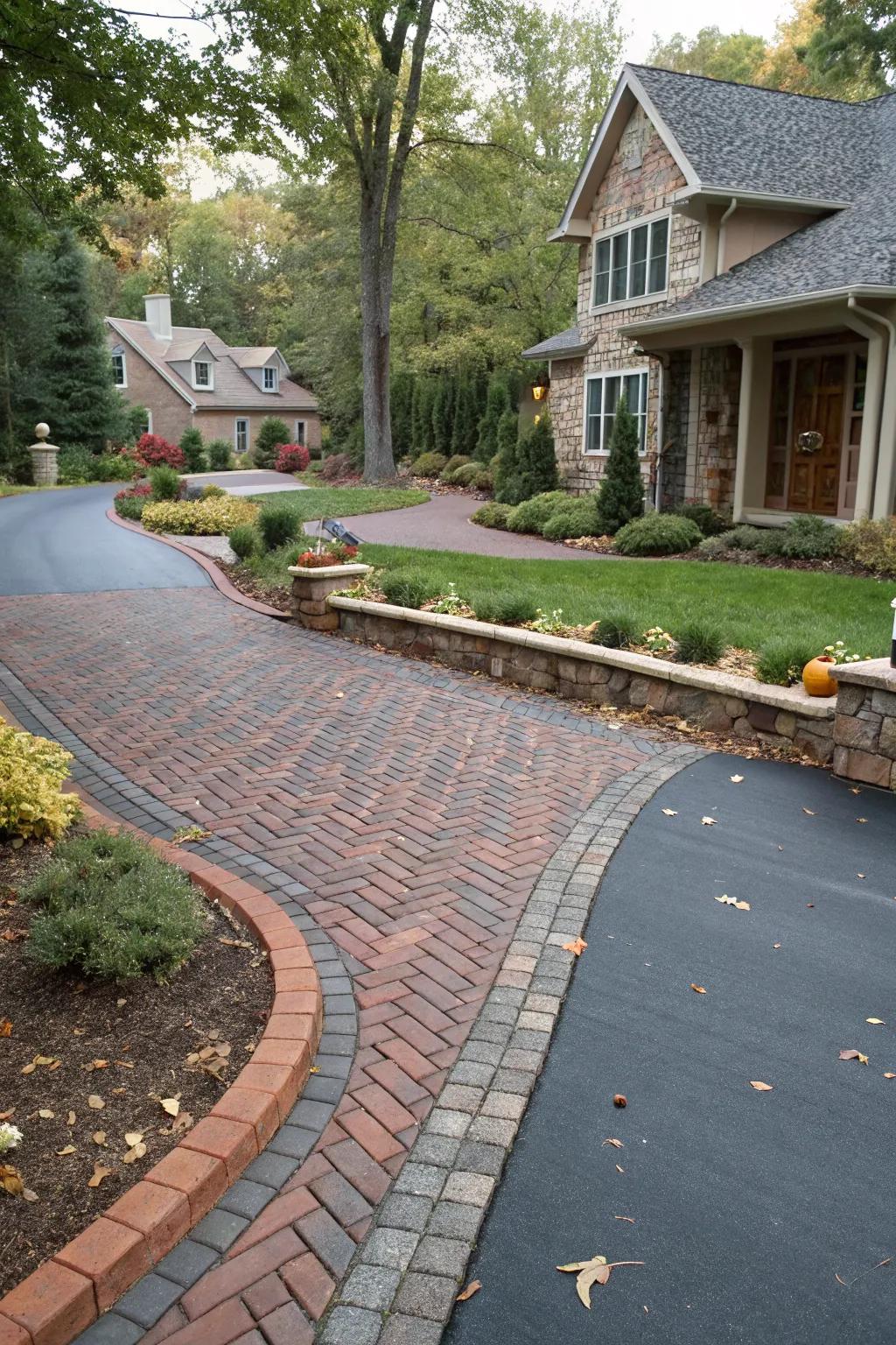 Brick pavers add a timeless elegance to your driveway