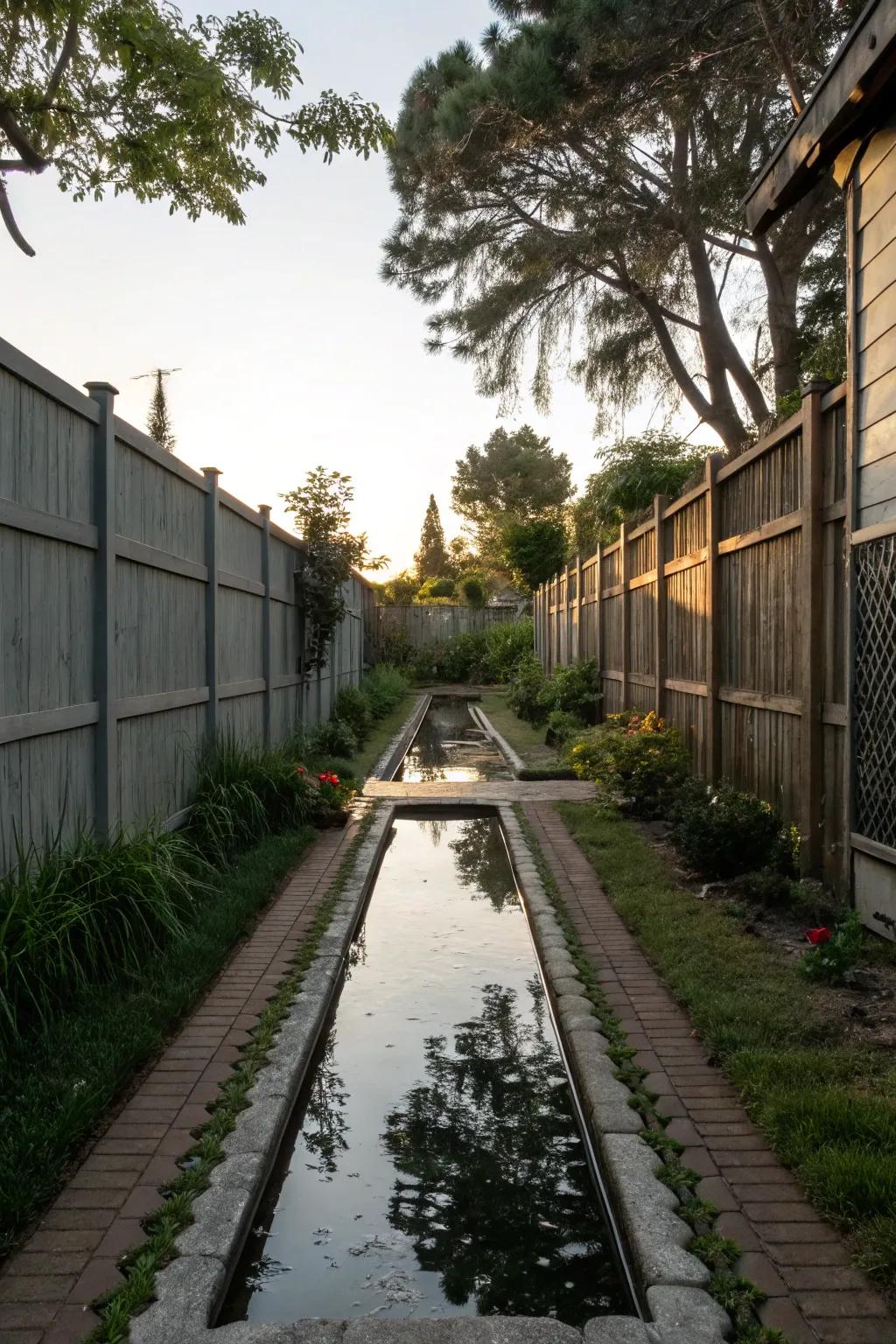 Water features bring tranquility and mask unwanted noise.