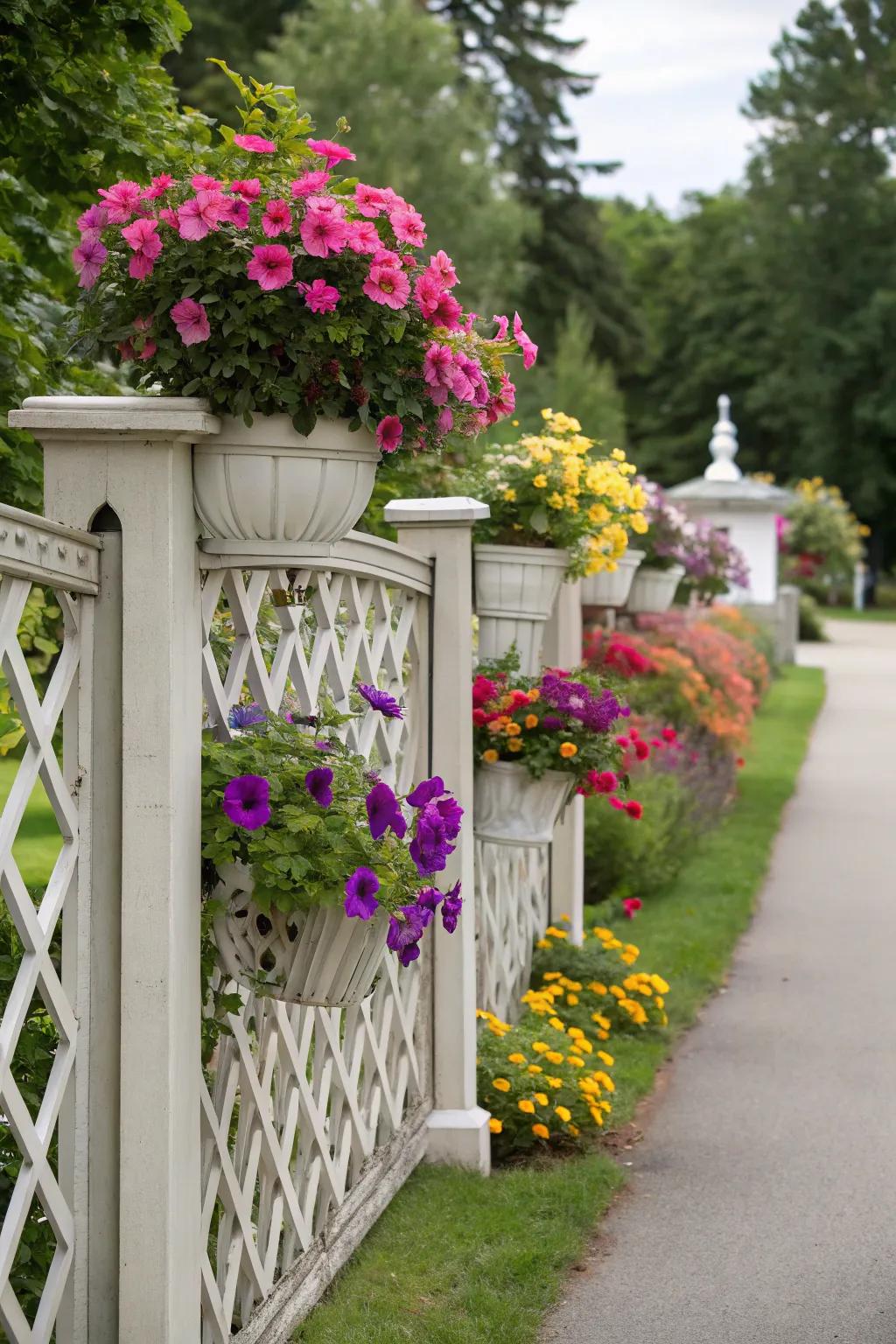 Lattice fences provide elegance and functionality with little maintenance.