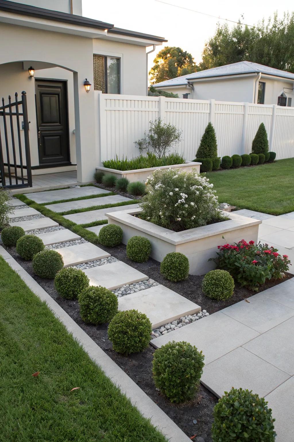 Minimalist landscaping brings elegance without the headache.