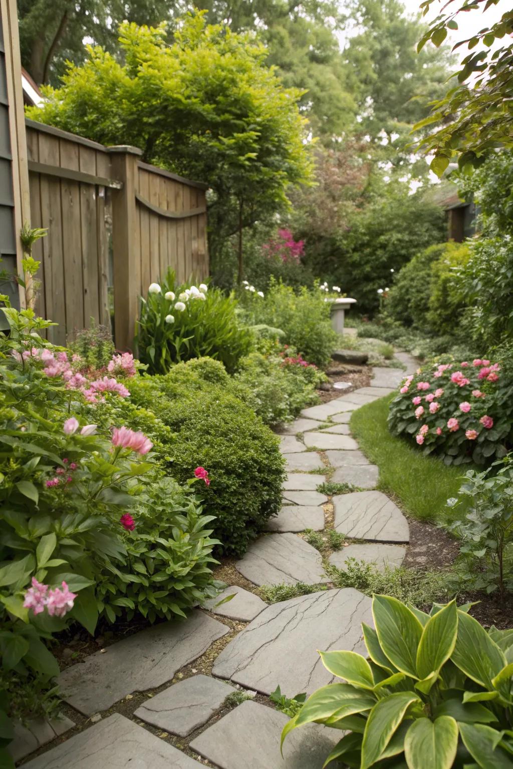 A blend of hardscape and softscape brings texture and balance to your yard.