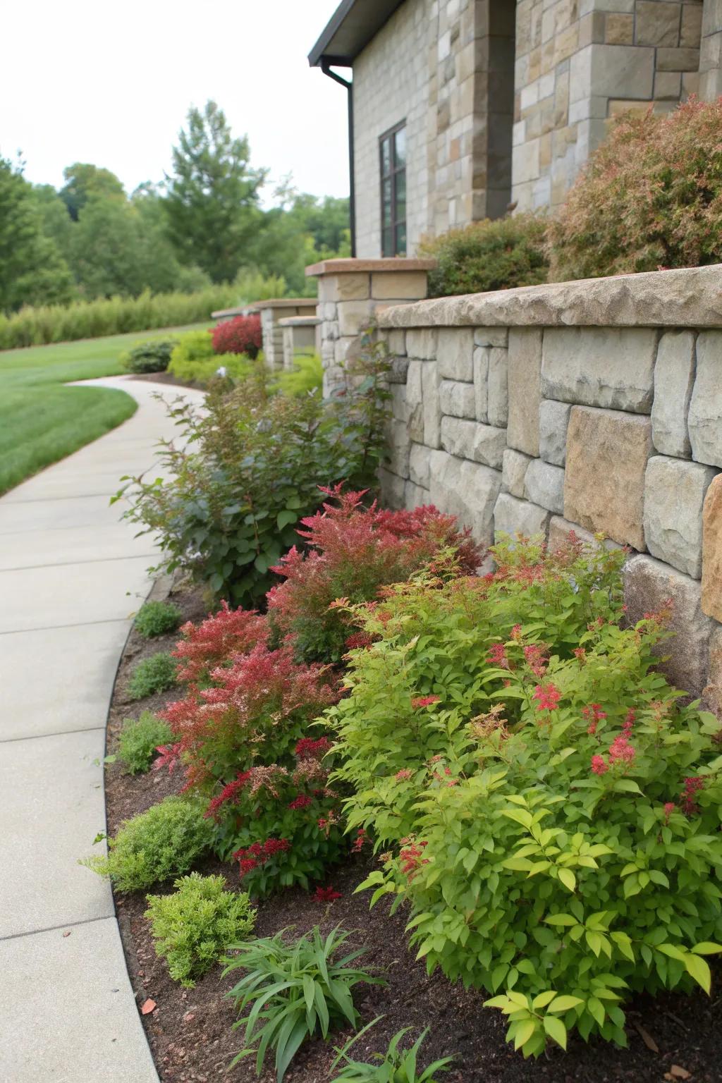 Dwarf Nandina offers ever-changing colors throughout the year.