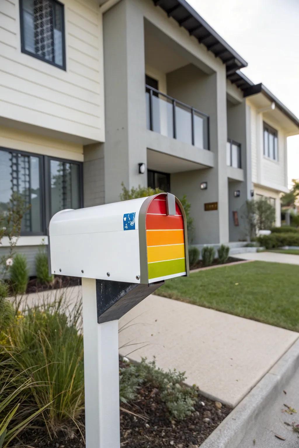 Brighten your mailbox with bold color variations.