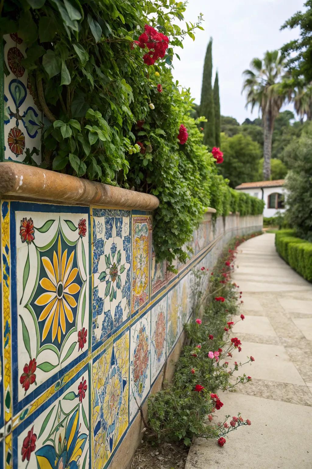 Brighten up your walls with vibrant Talavera tiles.