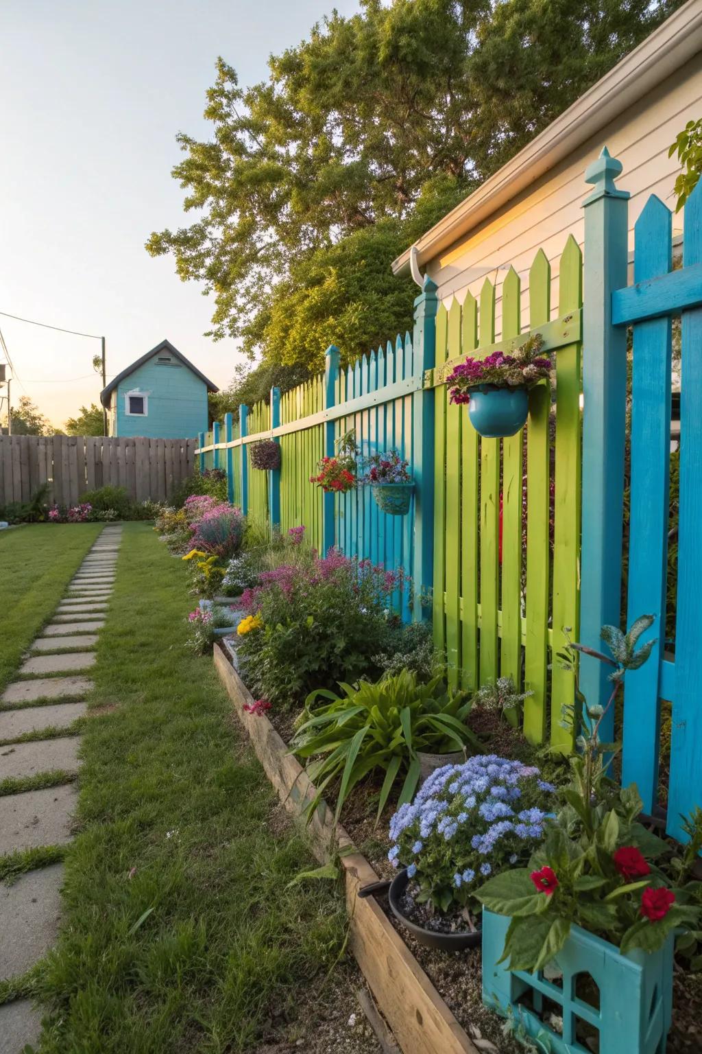 Colorful fences bring life and personality to your garden.