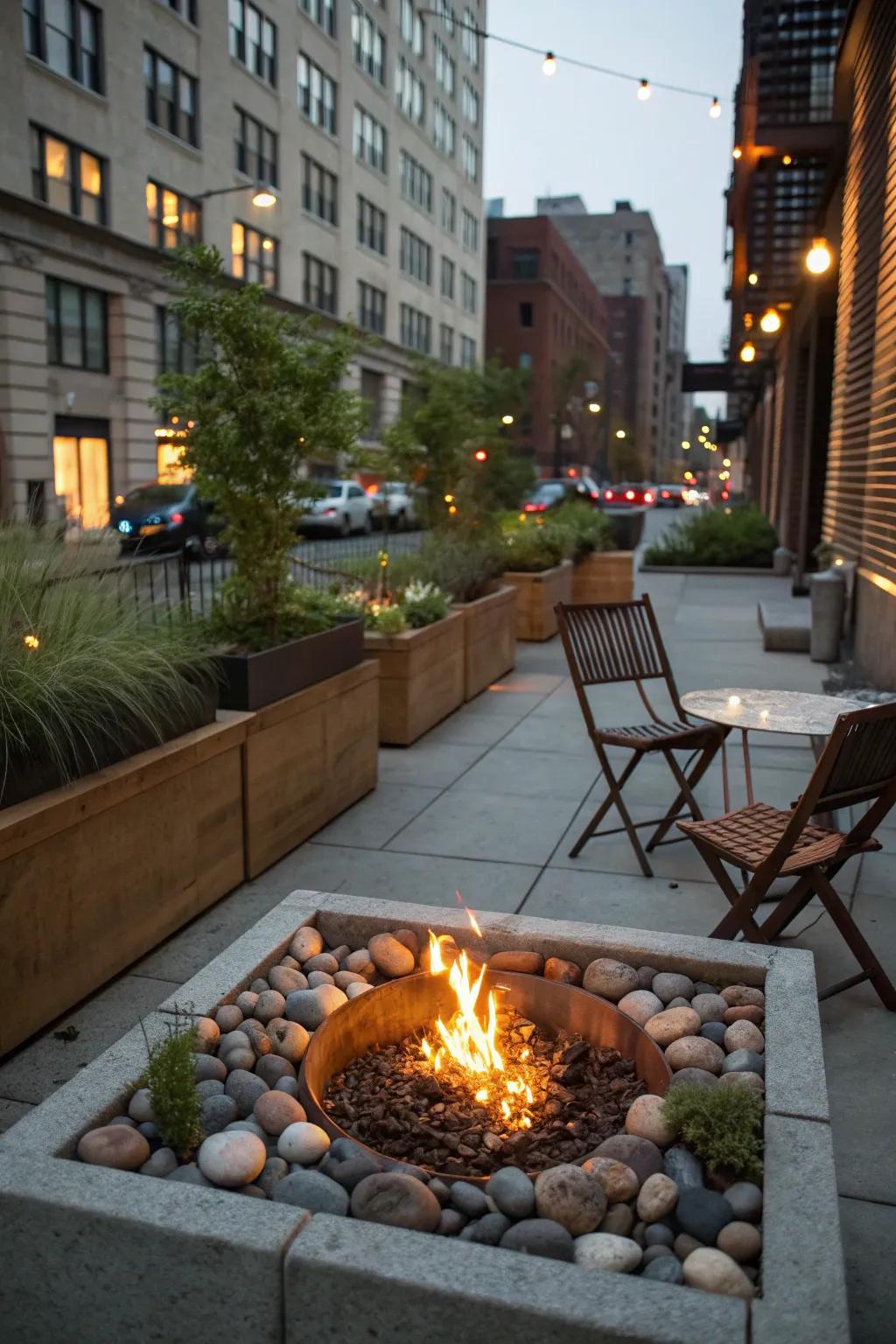 Compact fire pits for small spaces.