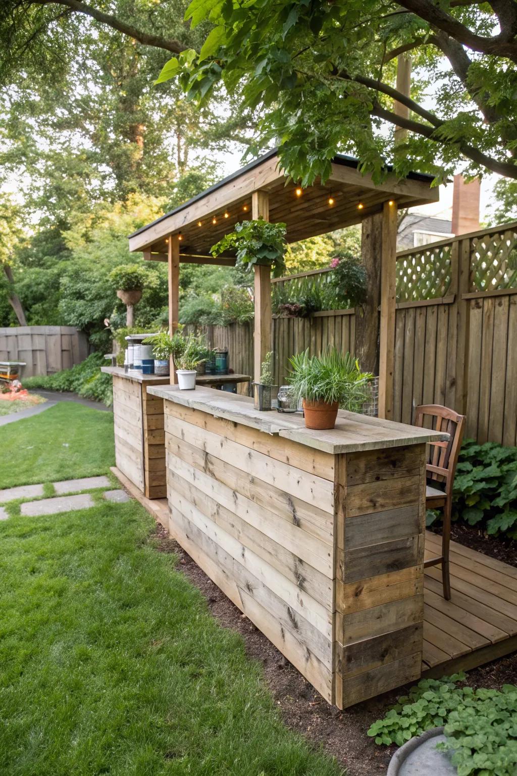 Eco-friendly materials offer a sustainable and stylish bar solution.