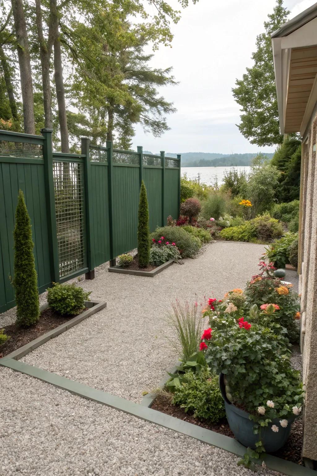Privacy screens create a secluded oasis on your patio.