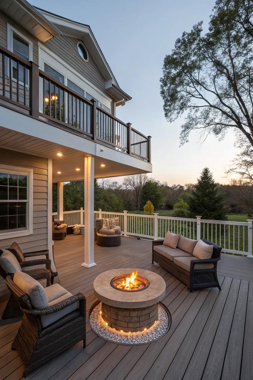A fire pit that becomes the heart of outdoor gatherings.