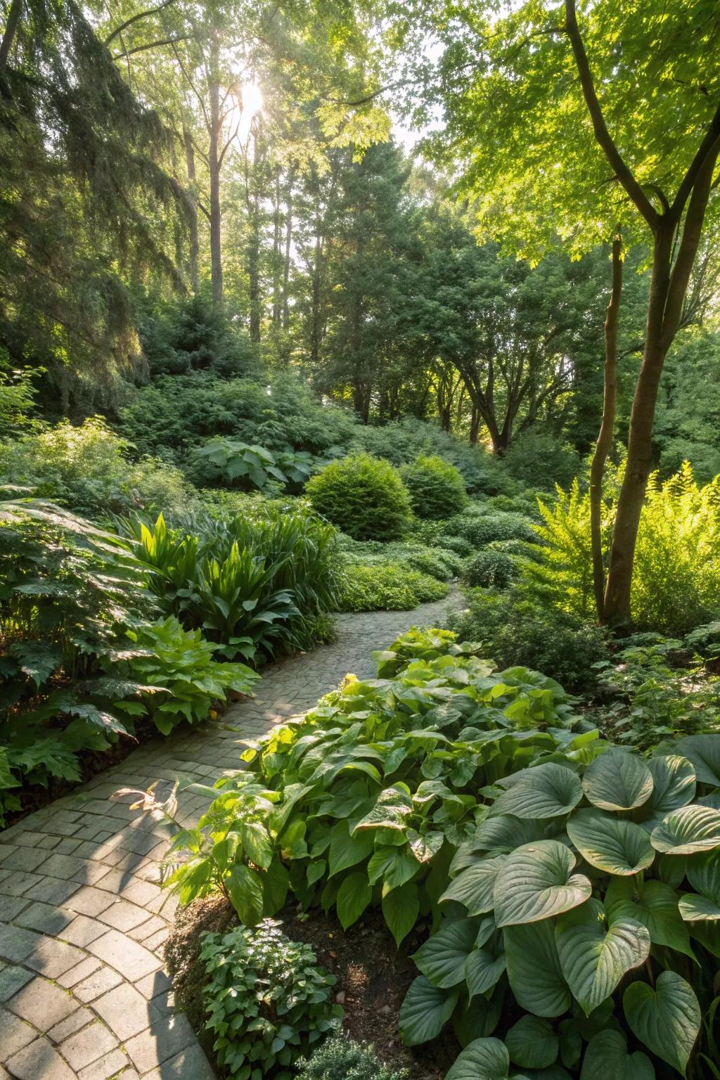 A vibrant display of lush greenery.