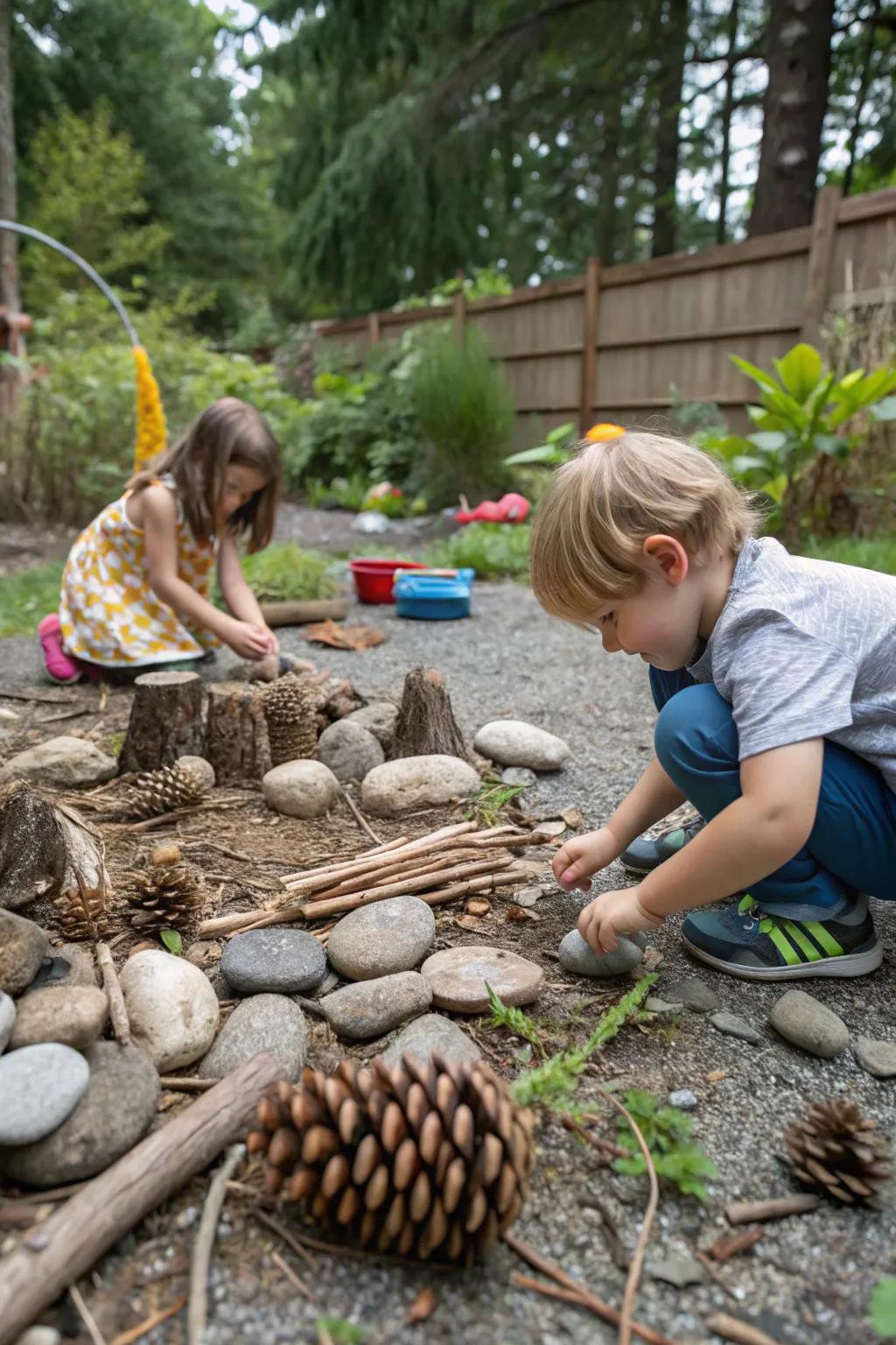 Encourage creativity with a collection of loose parts for endless play possibilities.