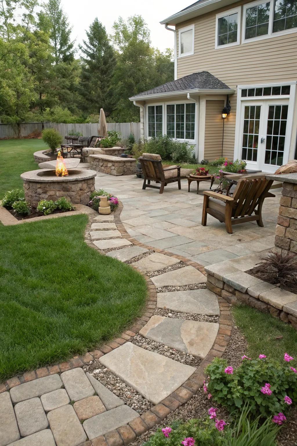 Decorative pavers offer an elegant and functional solution.