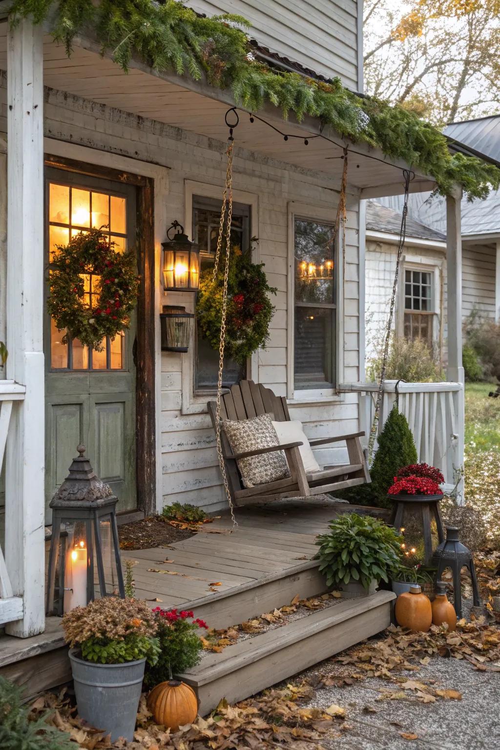 Seasonal decor adds a personal touch.
