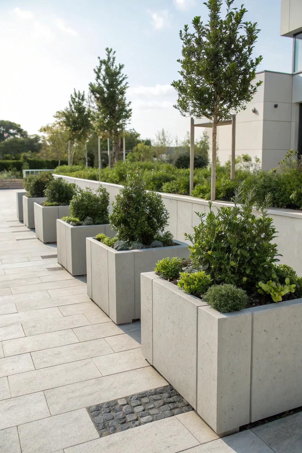 Embrace simplicity with geometric-shaped planters.