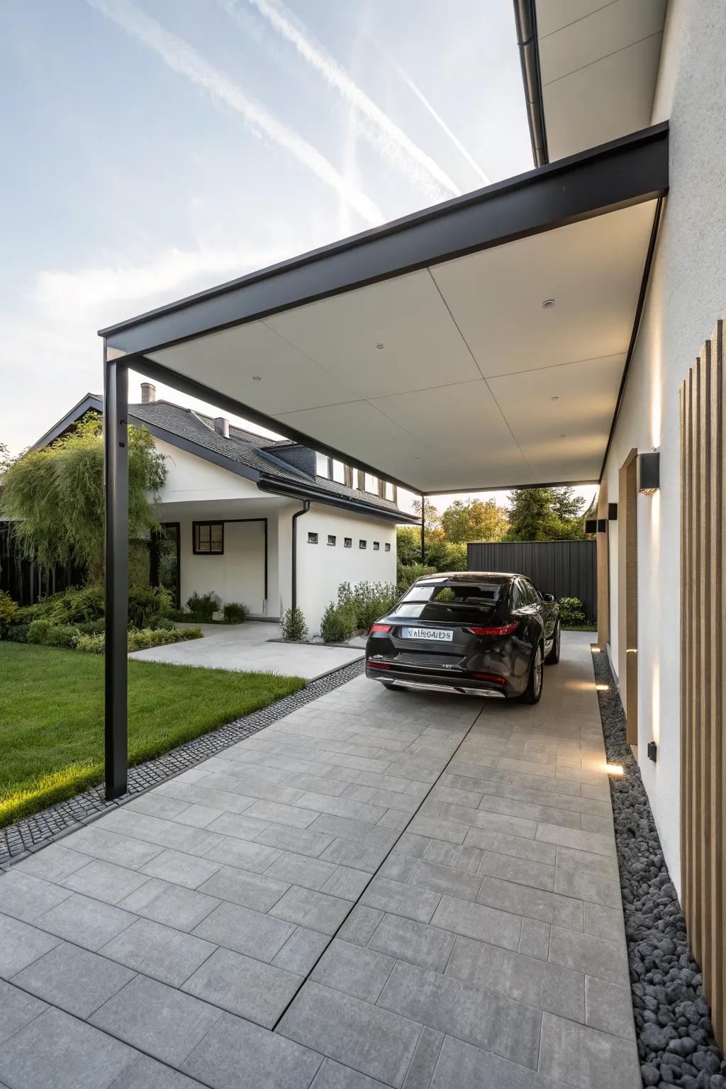 Modern lines create a fresh, clean look.