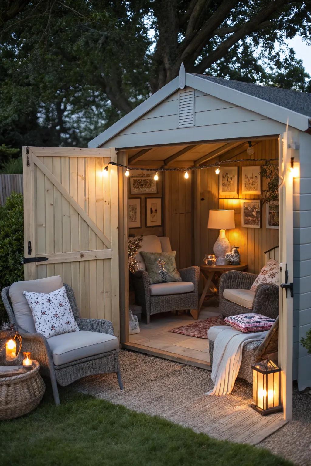 A cozy open-air lounge perfect for relaxation.