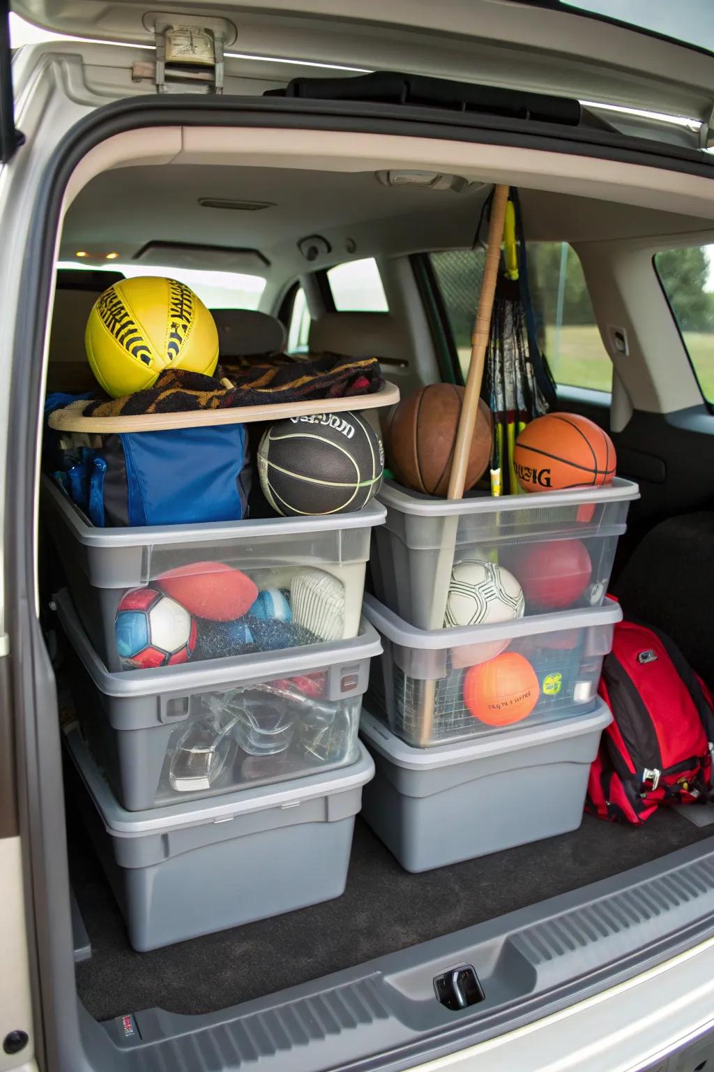 Stackable bins for effortless organization.