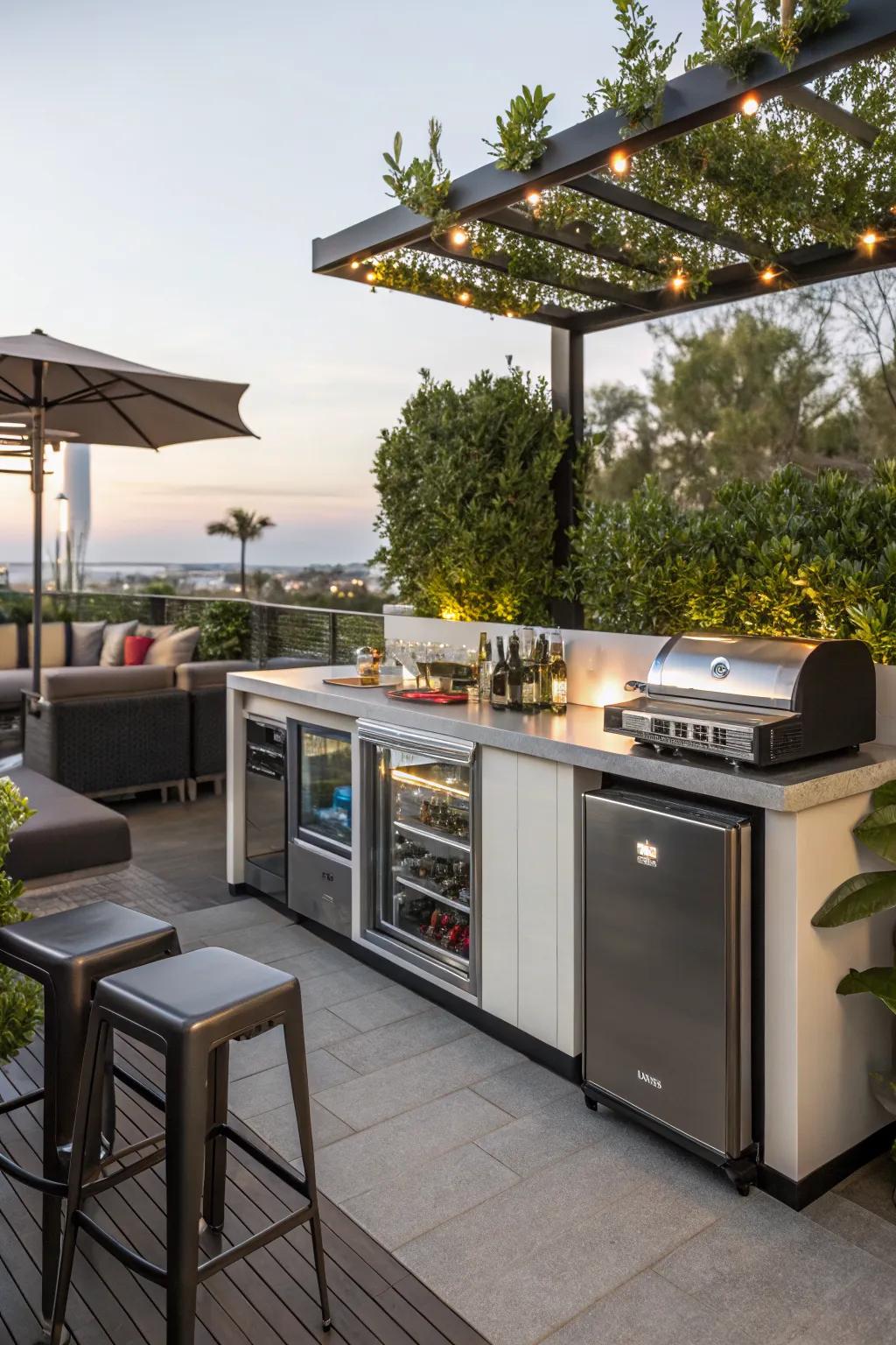 Built-in appliances add convenience and functionality.