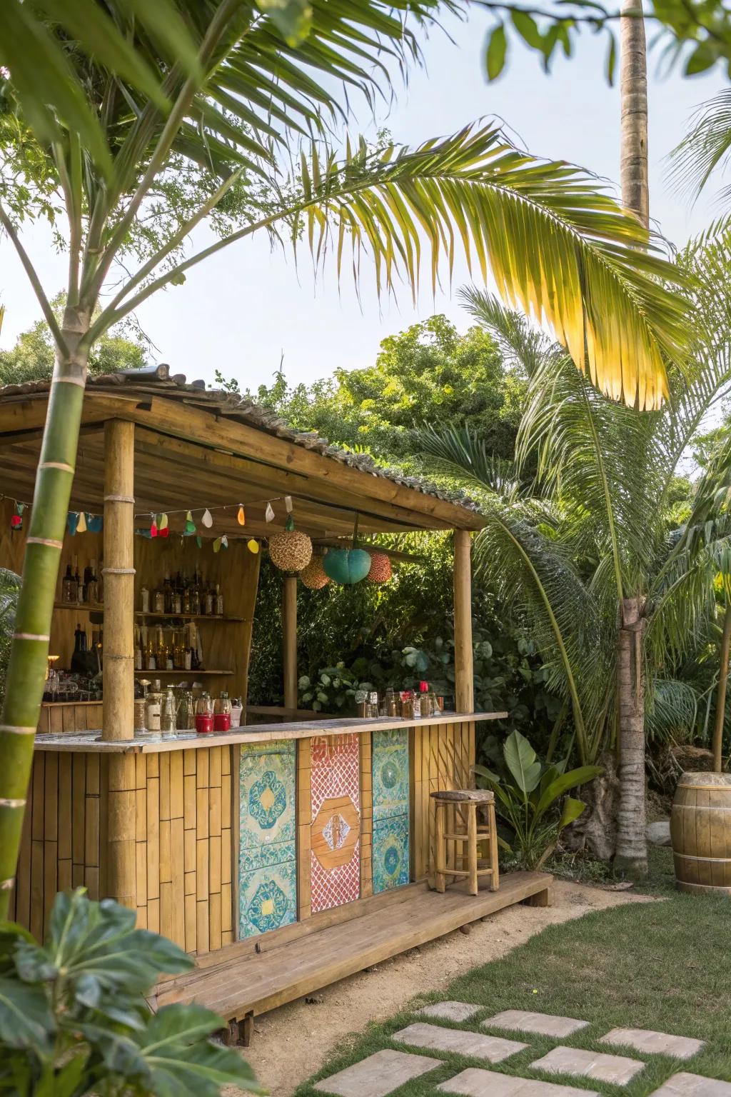 A themed bar area adds character and style.