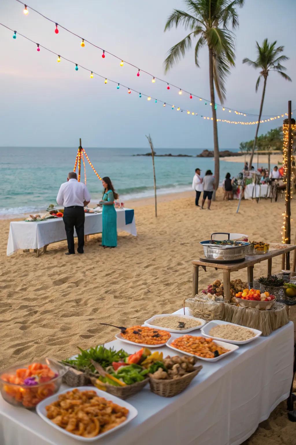 Celebrate by the sea with a beachside engagement party.