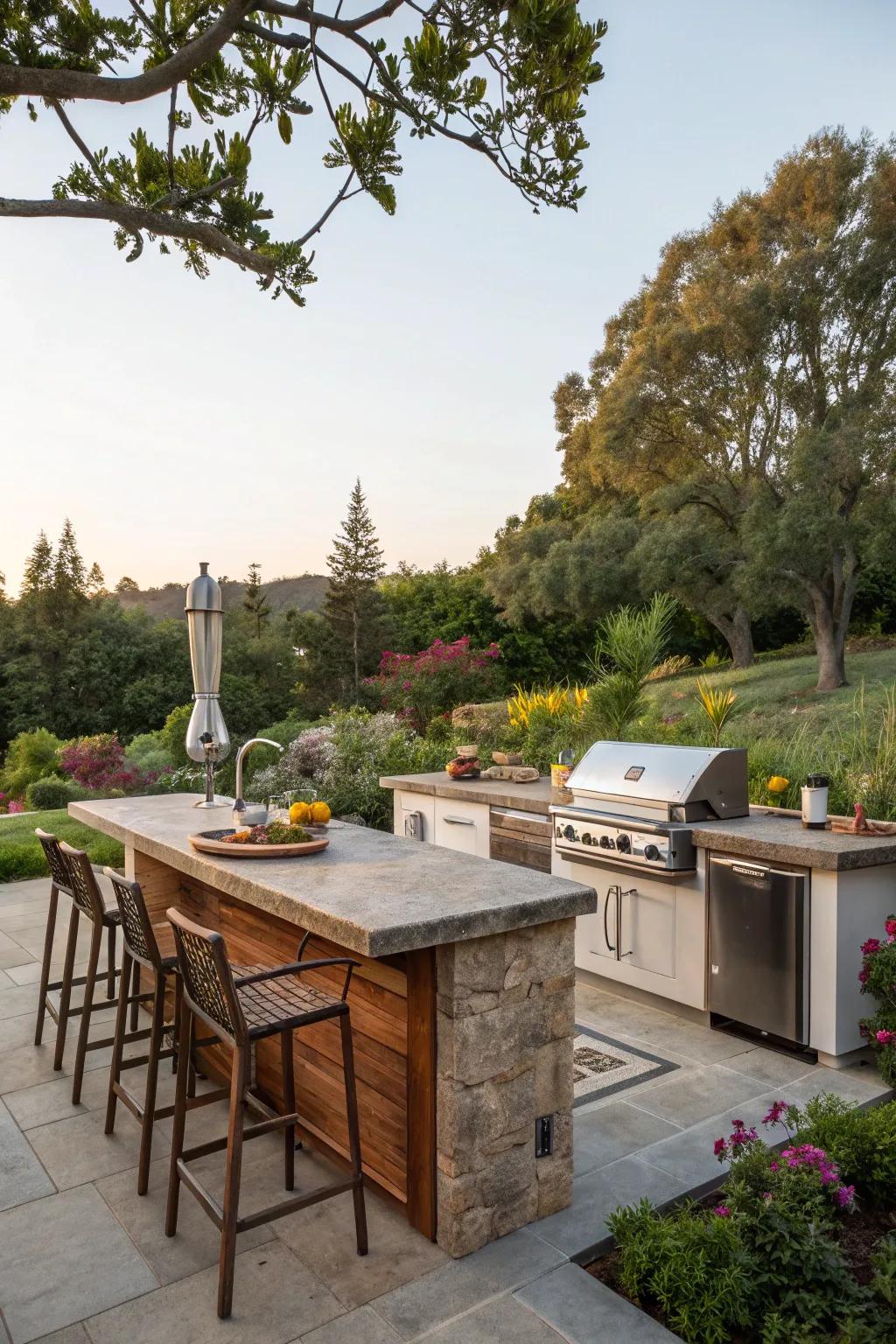 Cook up a feast in your own outdoor kitchen, where culinary and social delights meet.
