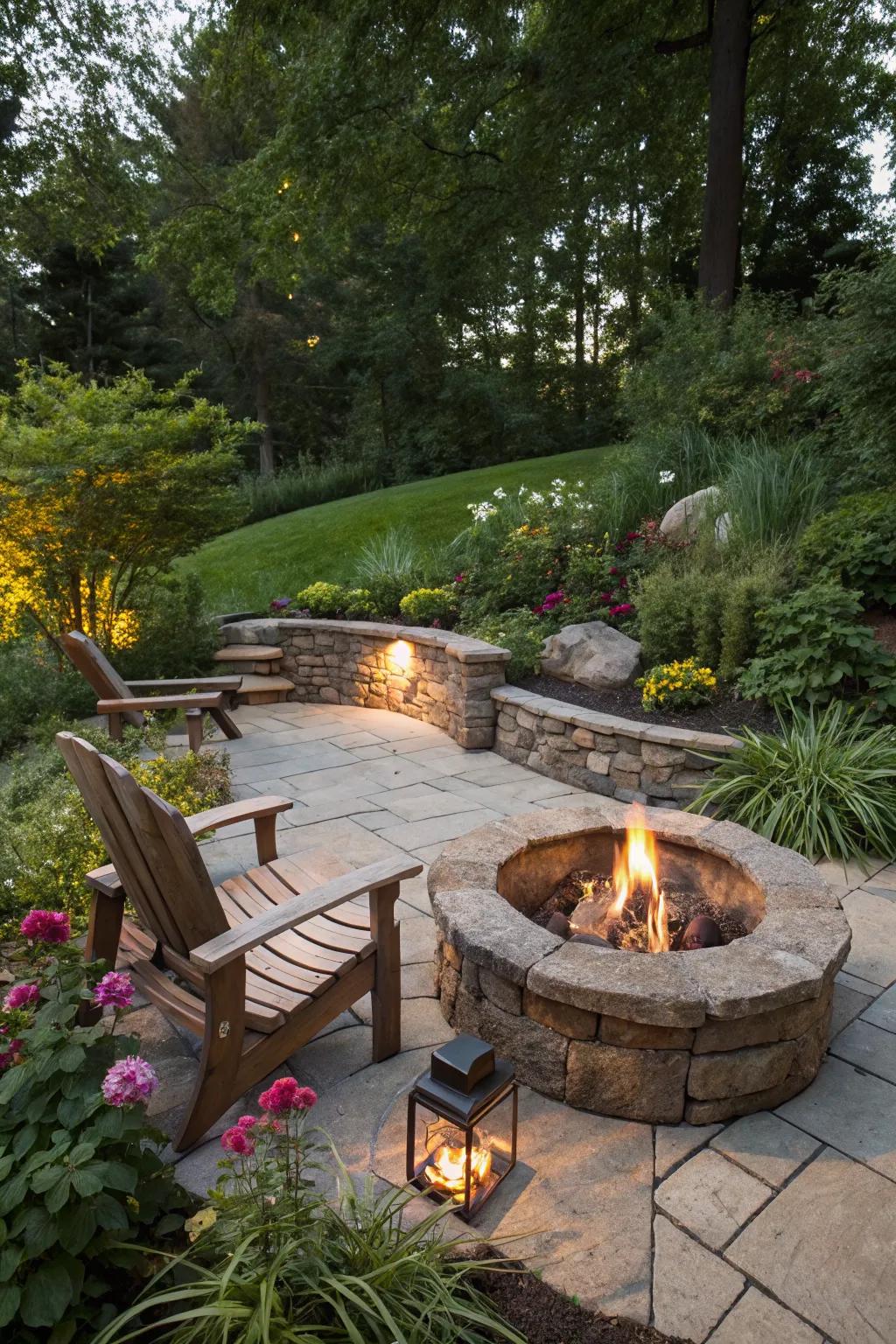 Keep your firewood handy with built-in storage solutions.