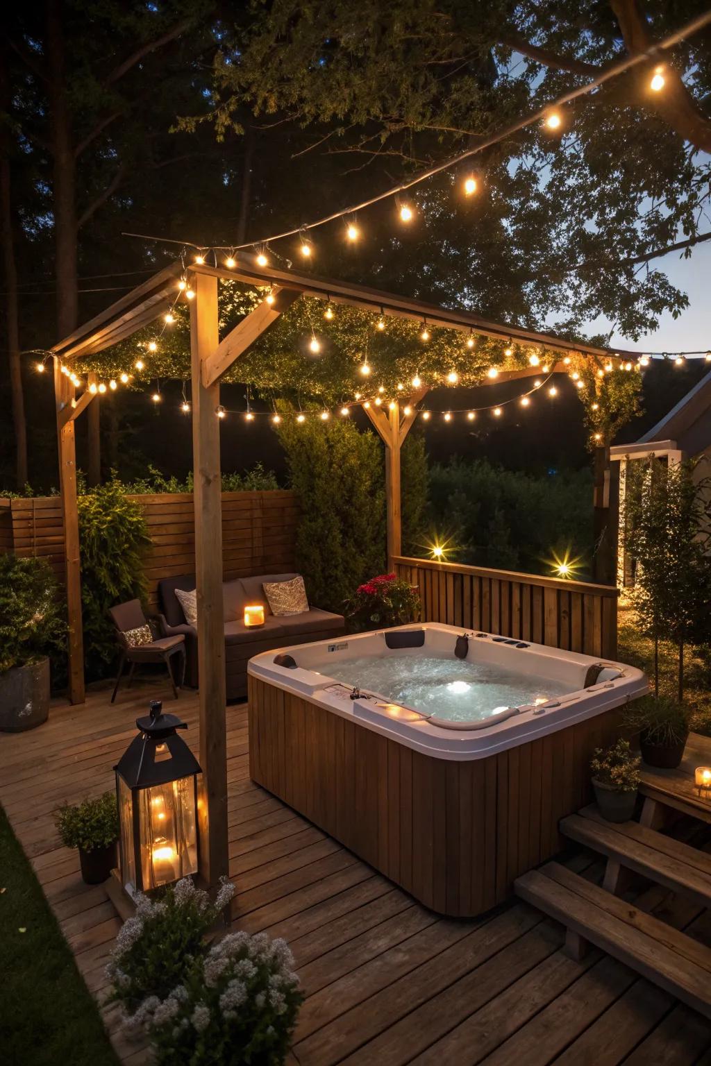 Strategic lighting creates a cozy and inviting atmosphere.