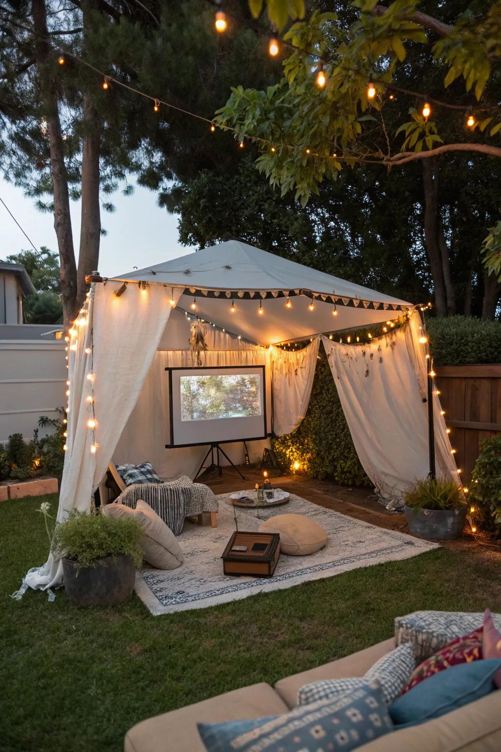 Themed settings make your movie night truly memorable.