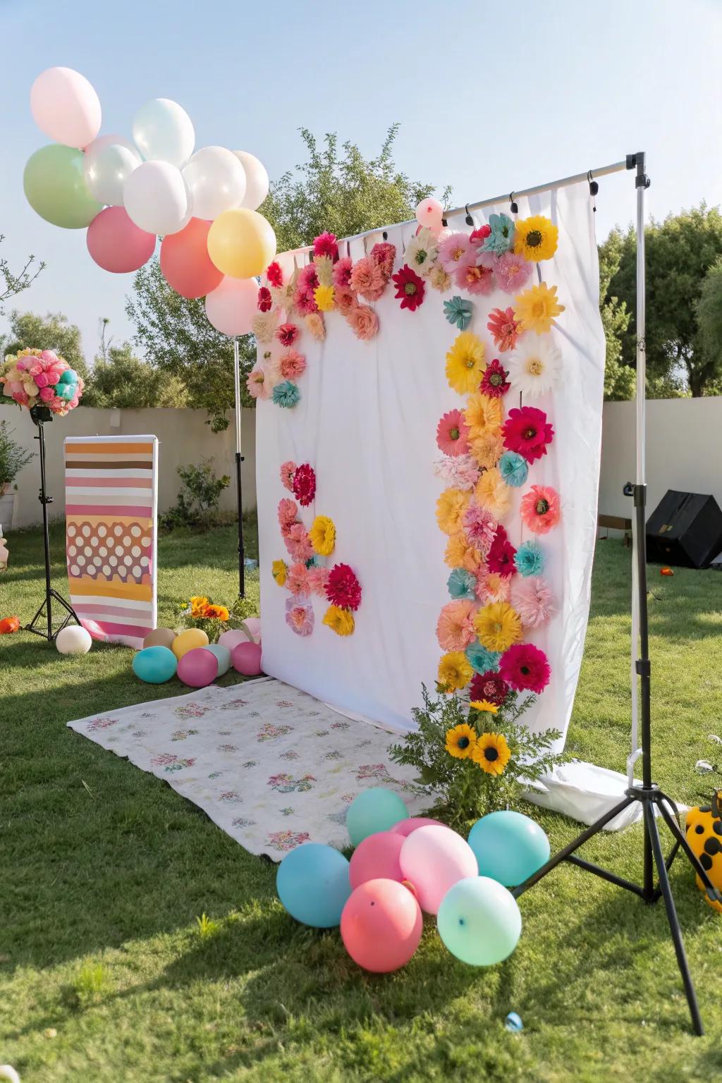 A colorful photo backdrop perfect for capturing memories.