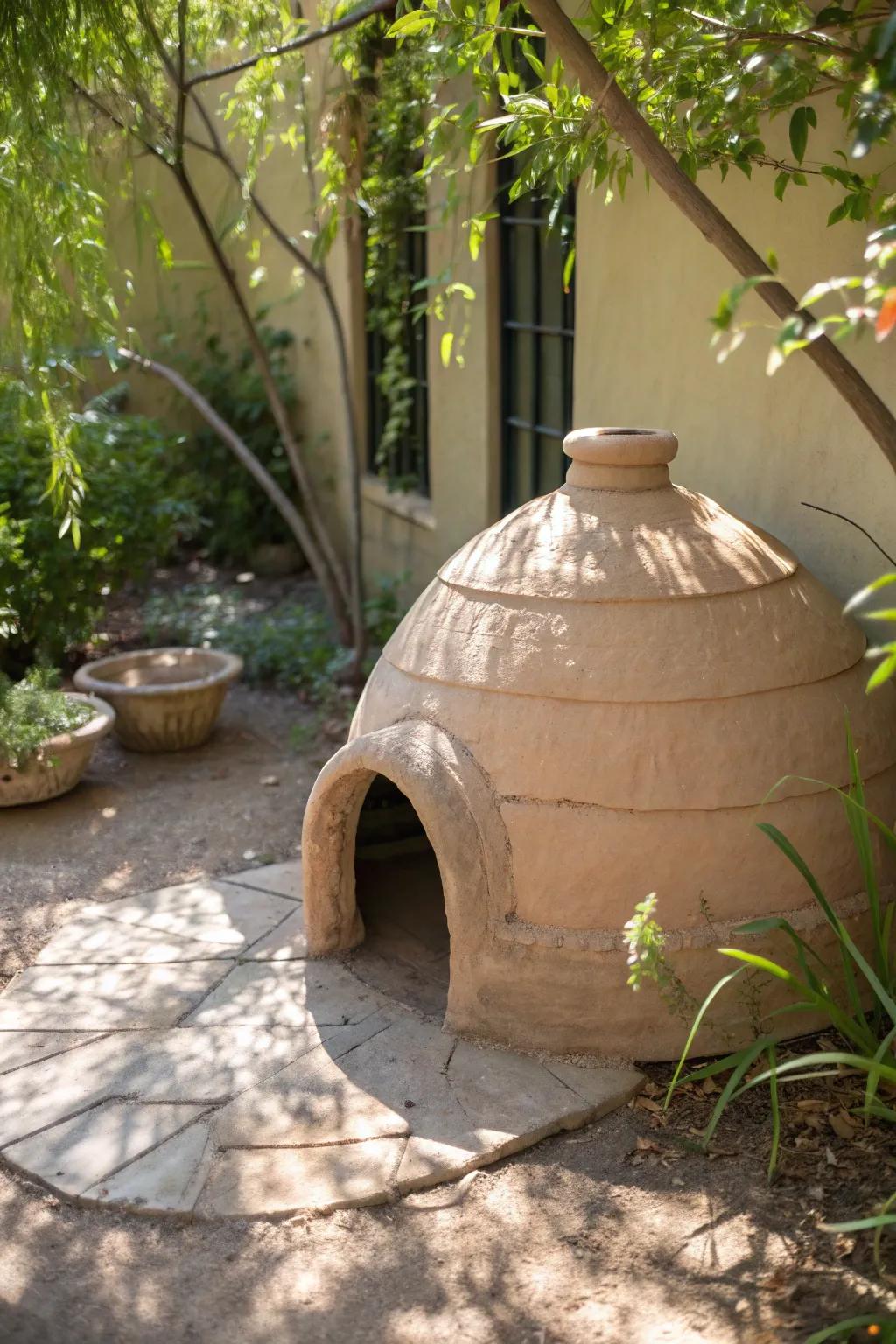 Discover the charm of nature with a cozy clay hideaway, a perfect blend of simplicity and elegance for your tortoise's retreat.