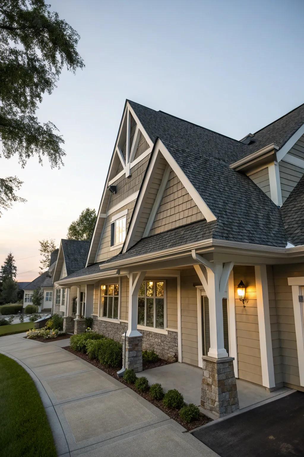 A gable overhang adds timeless elegance to any home.