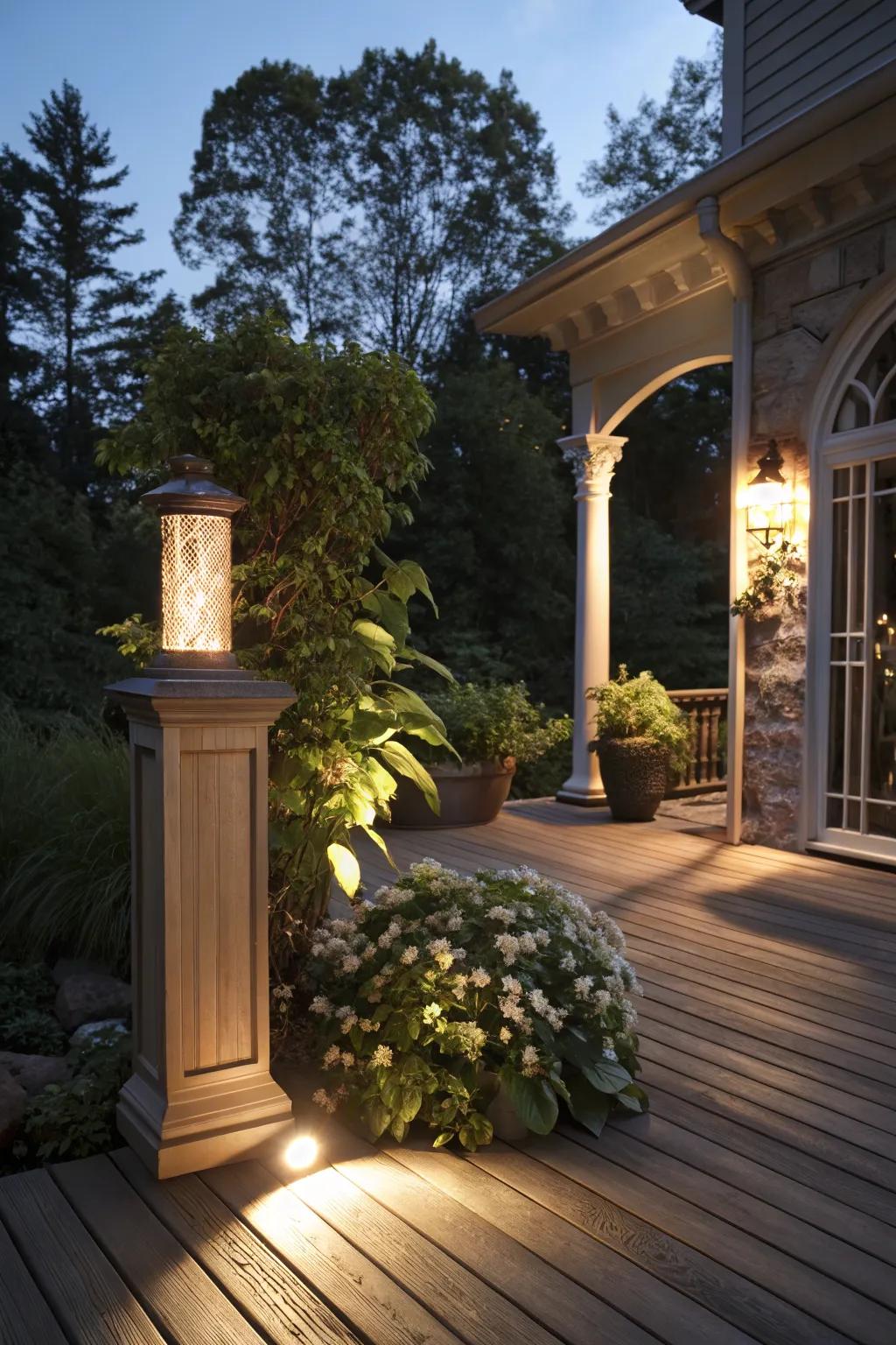 Spotlights turn favorite features into stunning focal points.