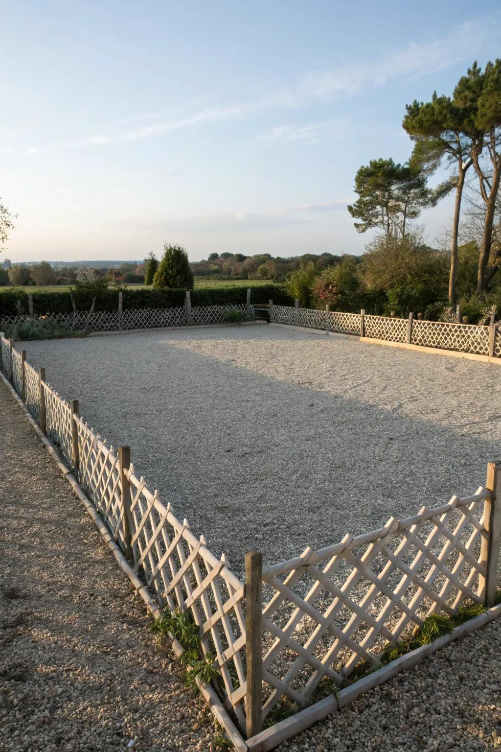 Simple fencing solutions keep your dog safe while enhancing the yard's aesthetics.