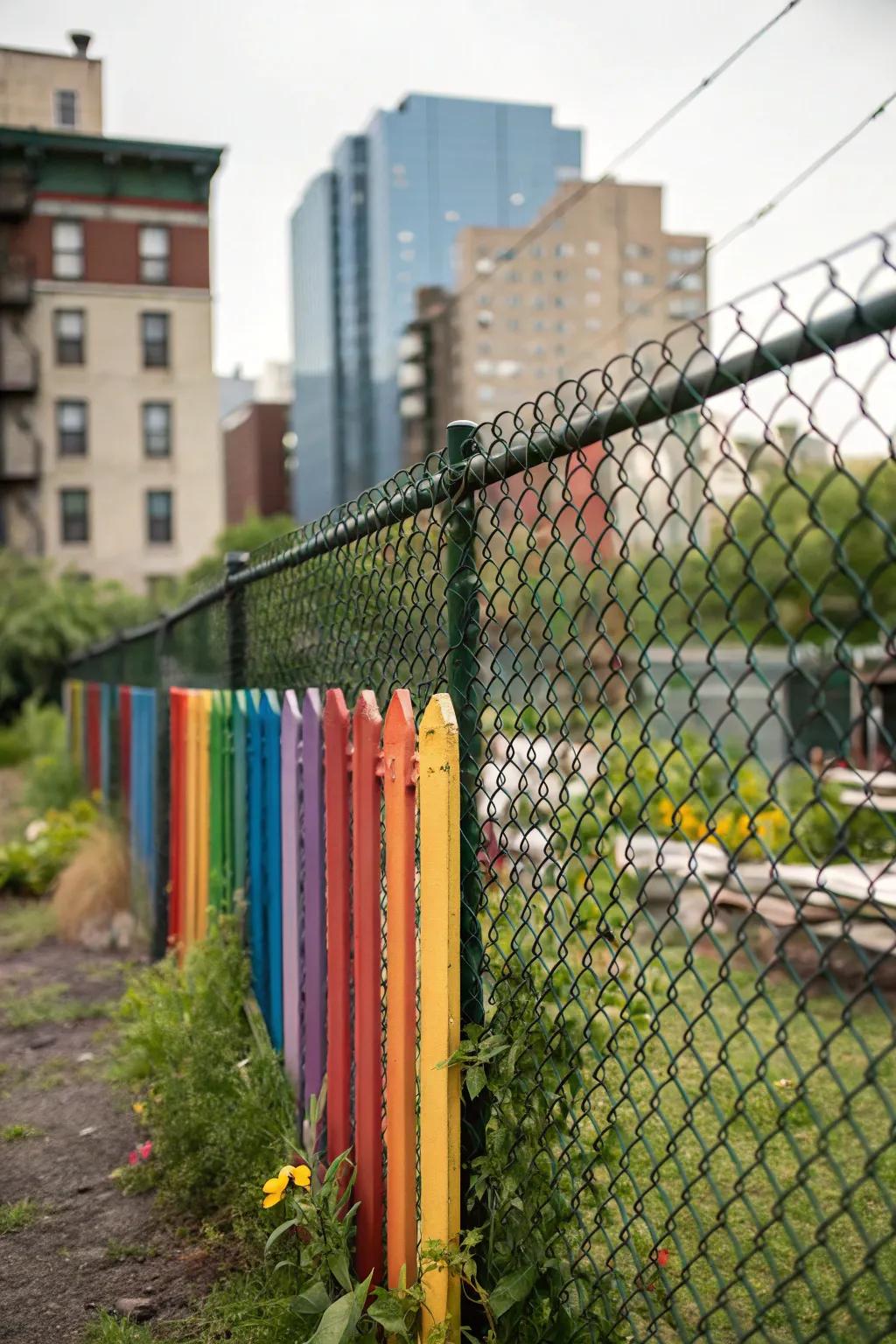 Chain link fences with privacy slats offer security and style.