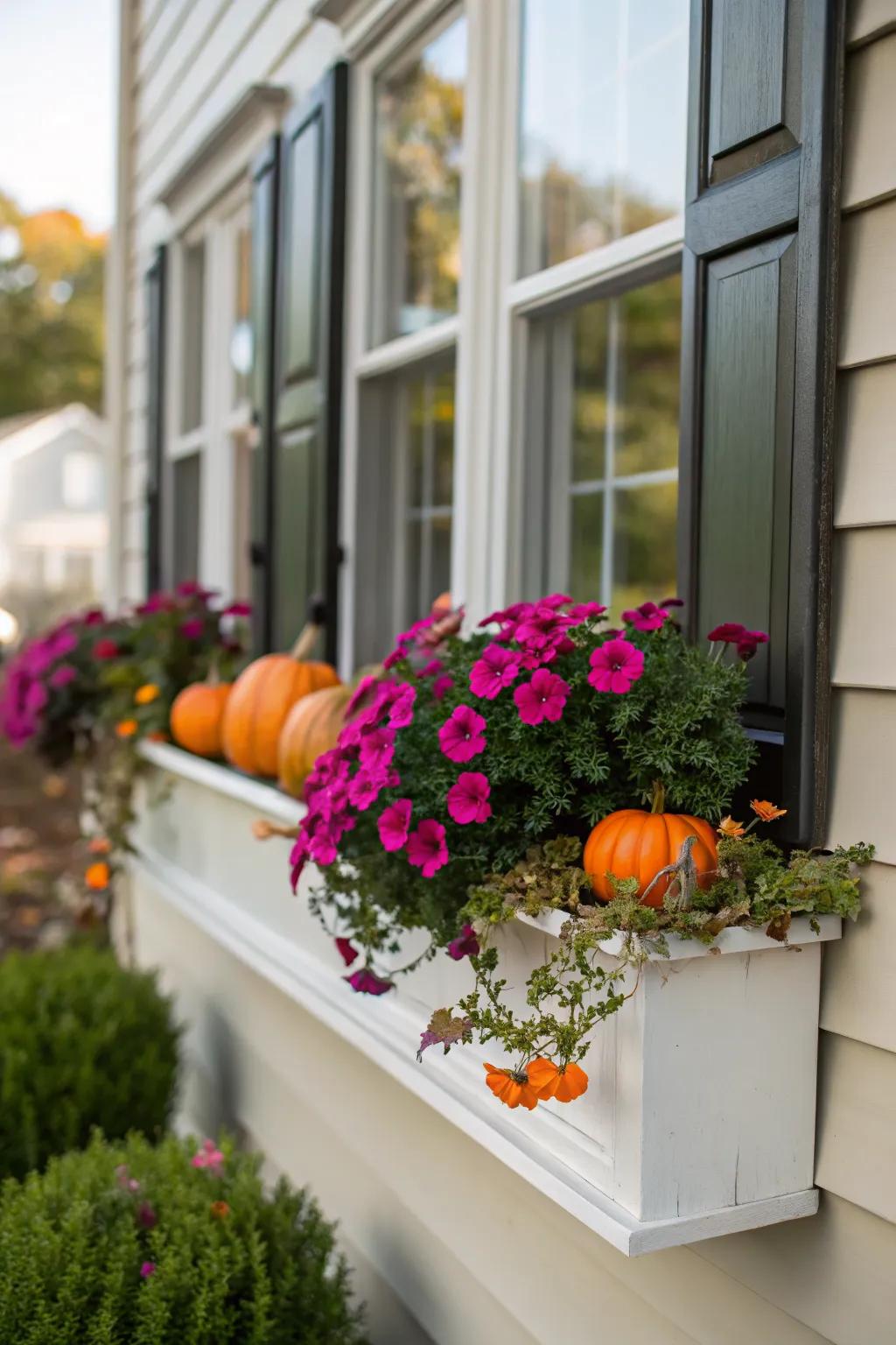 Seasonal accents keep your window box lively all year round.
