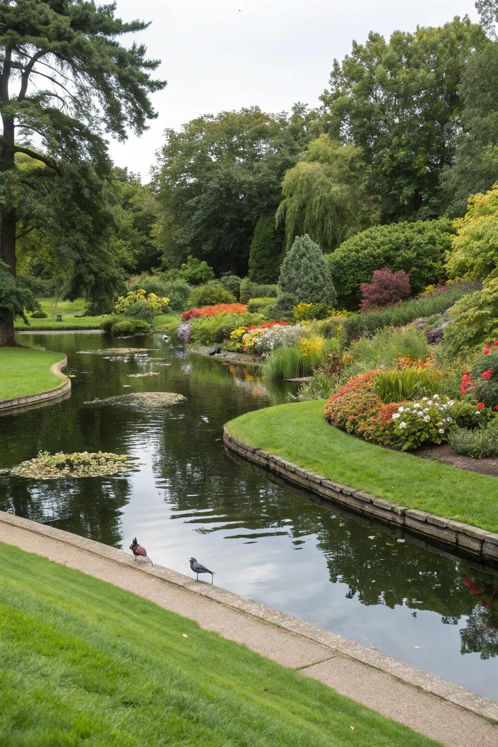 Achieve harmony by blending your pond with the surrounding landscape.